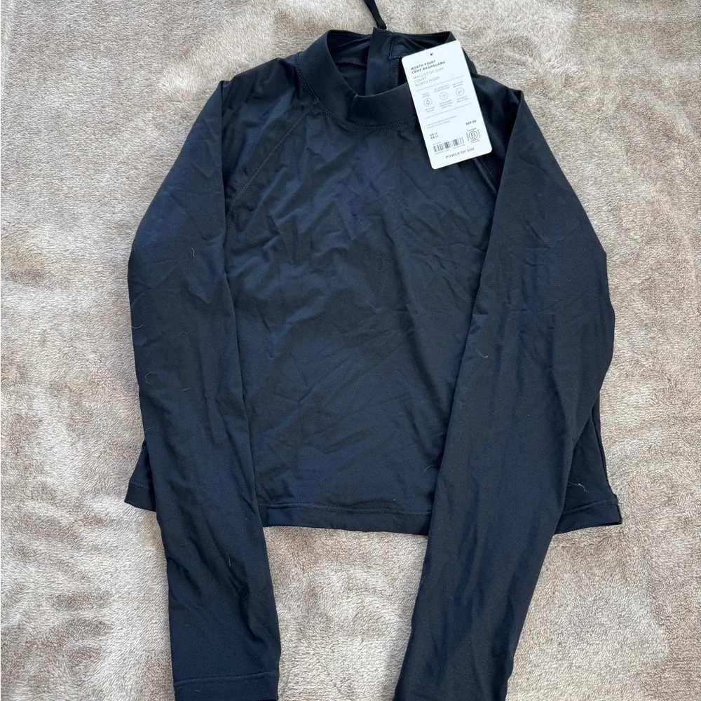 NWT Athleta North Point Crop Rashguard Black Size M - Picture 4 of 8